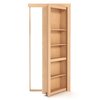 Invisidoor Red Oak Flush Mount 36 in. x 80 in. Unfinished Assembled Bookcase Door ID.BC36.RO